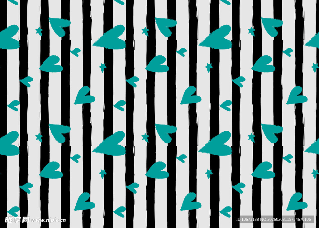 条纹背景上的蓝绿色小图案