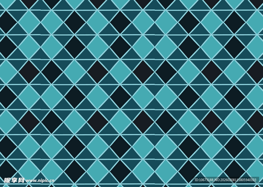 蓝黑几何菱形图案背景