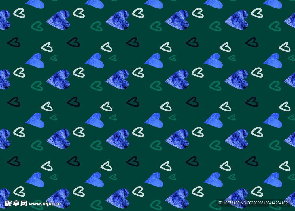 蓝绿相间铃铛图案背景