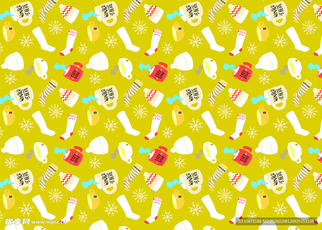 黄色水果图案无缝背景