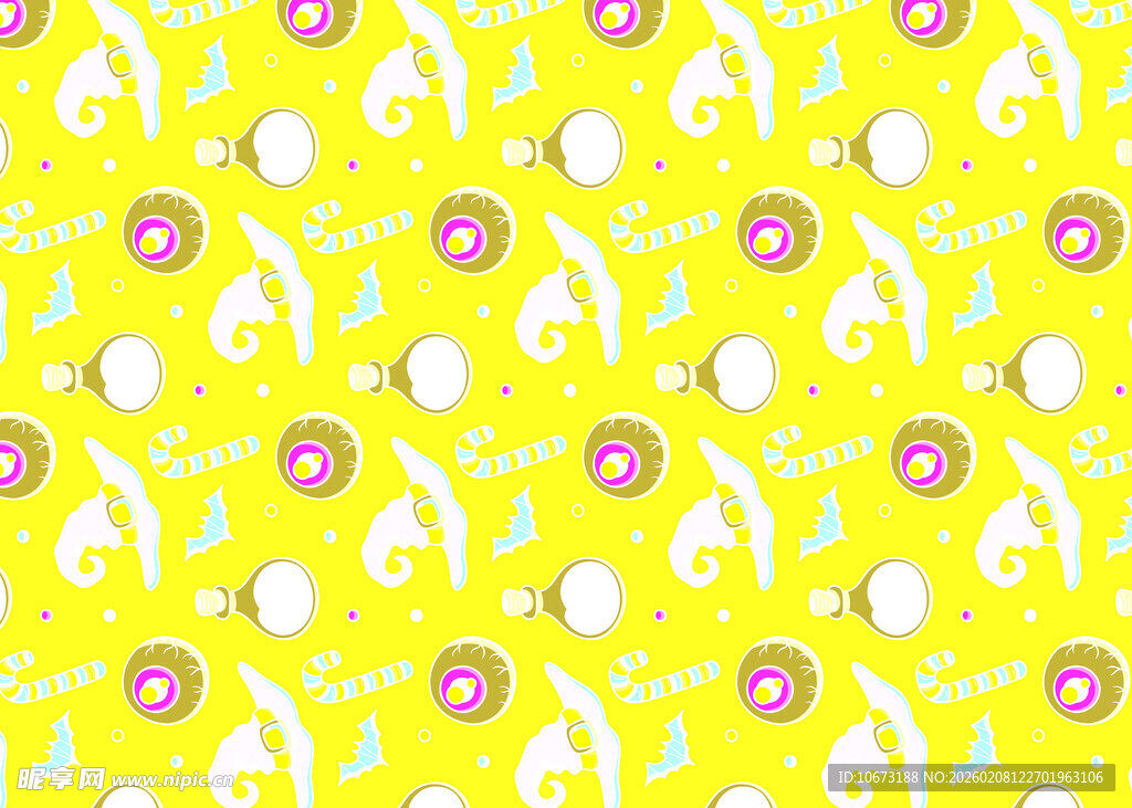 黄色花卉图案背景纹理