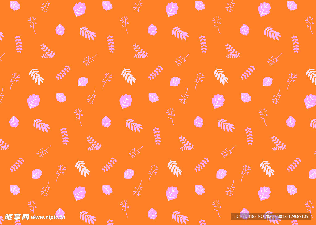 橙色背景多彩几何图案