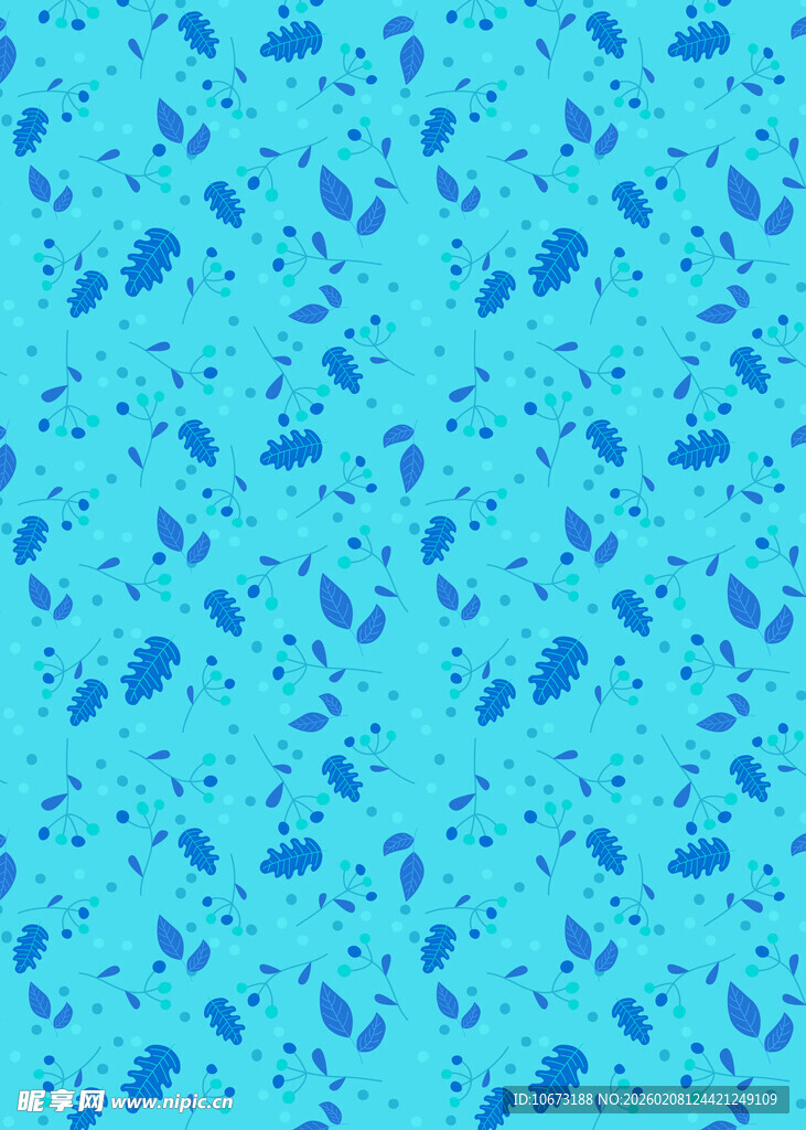 蓝色小鱼图案背景纹理