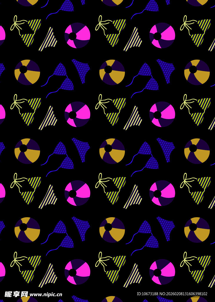 多彩心形几何图案背景