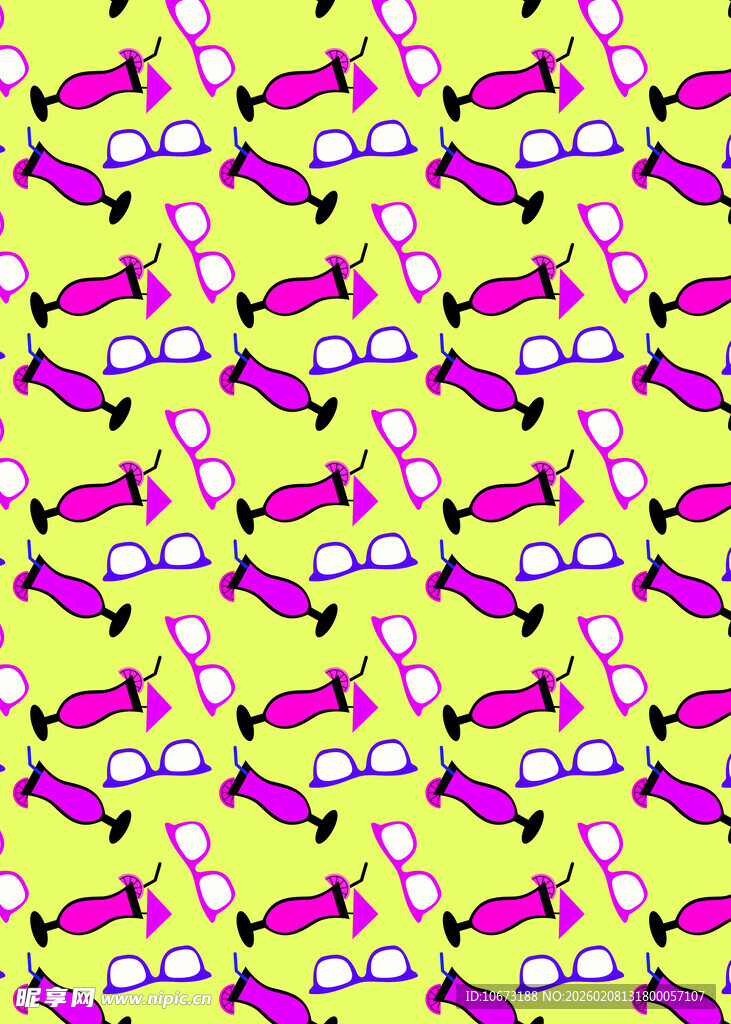 多彩眼镜图案背景设计