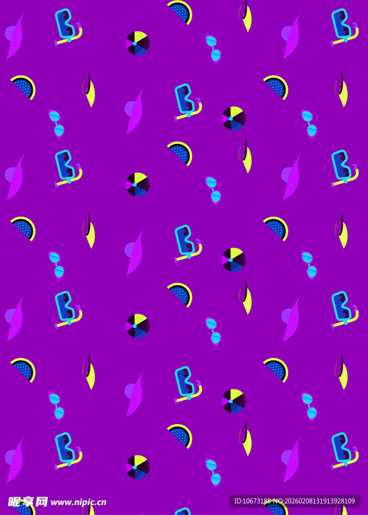 紫色背景多彩图案纹理