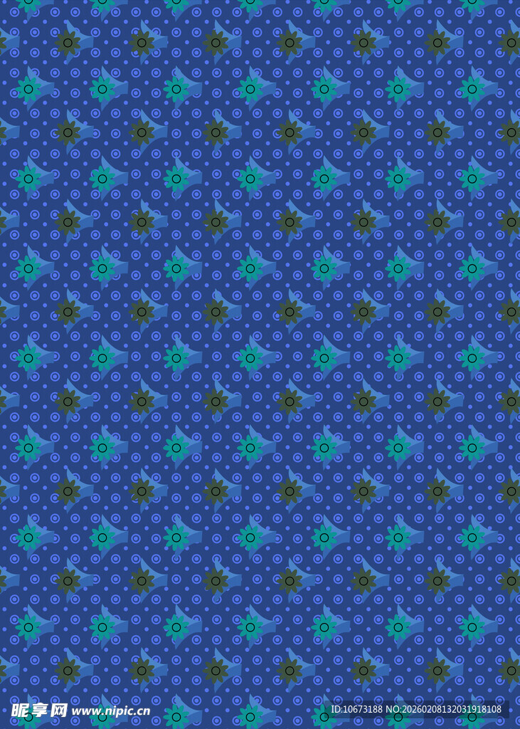 蓝色几何图案无缝纹理