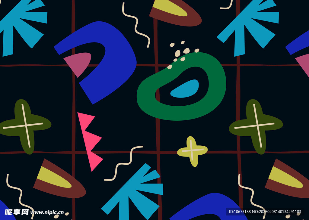 抽象几何多彩图案背景