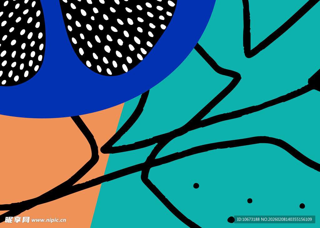 抽象几何图案艺术插画