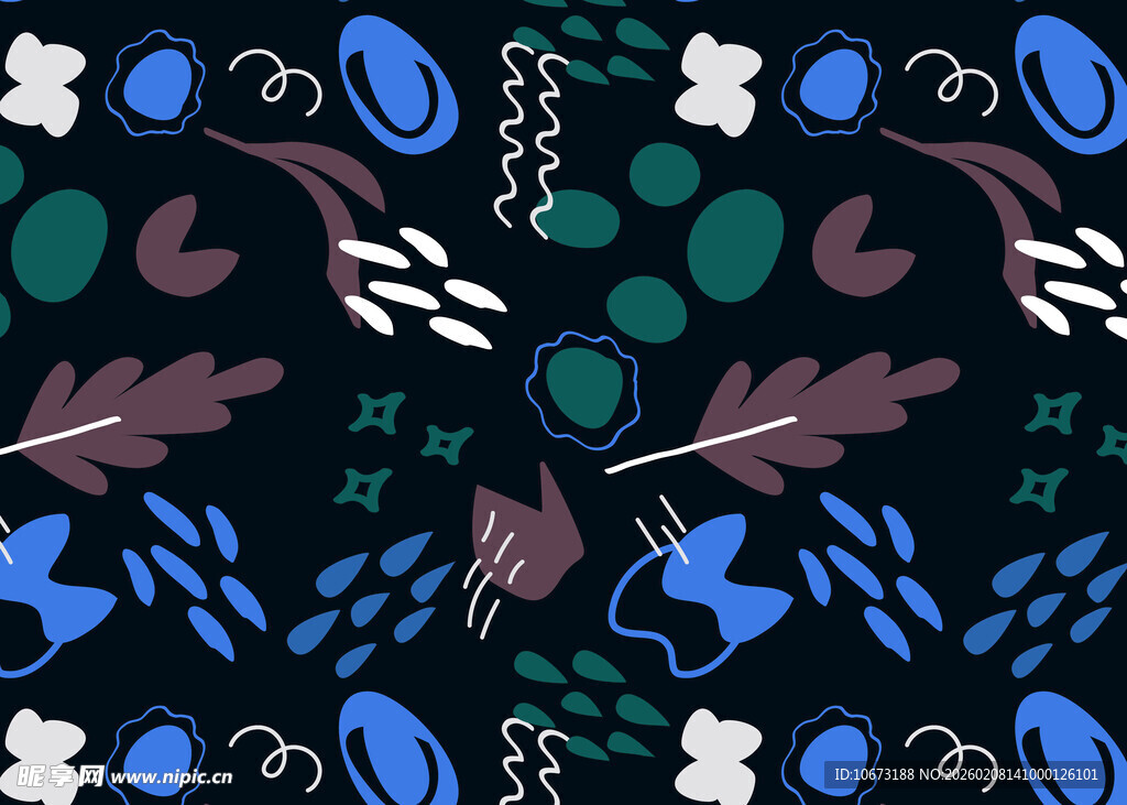 抽象动植物图案深色背景图