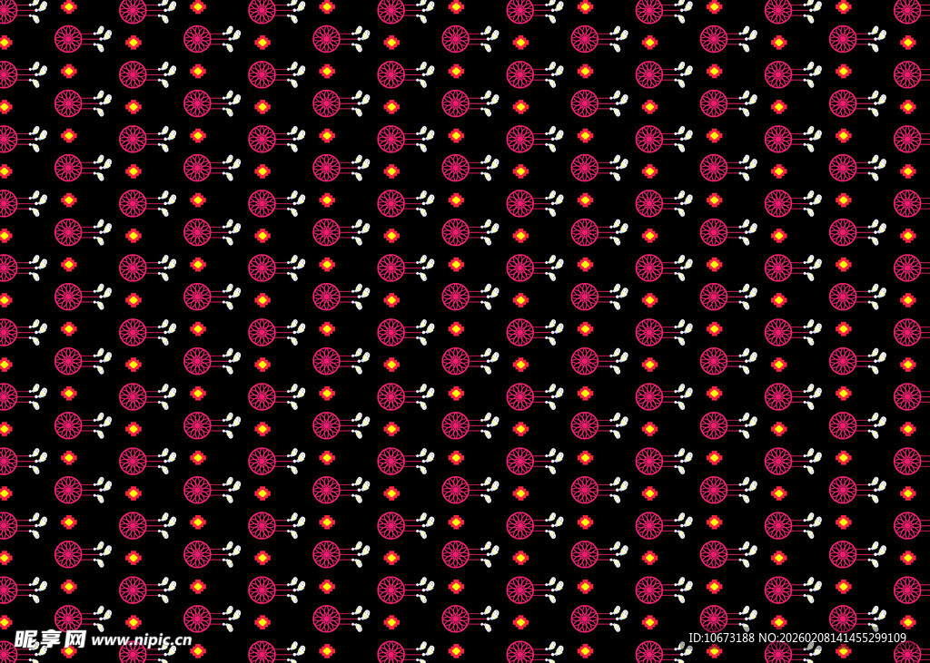 黑色底彩色圆点图案背景