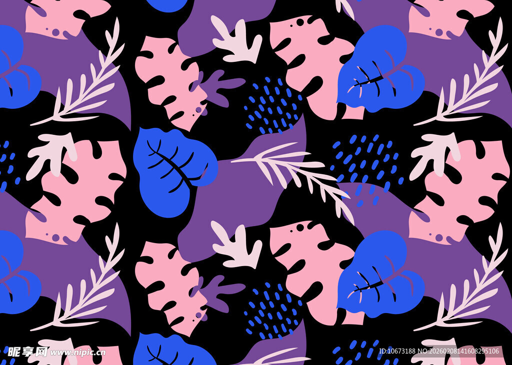 抽象几何花卉图案背景