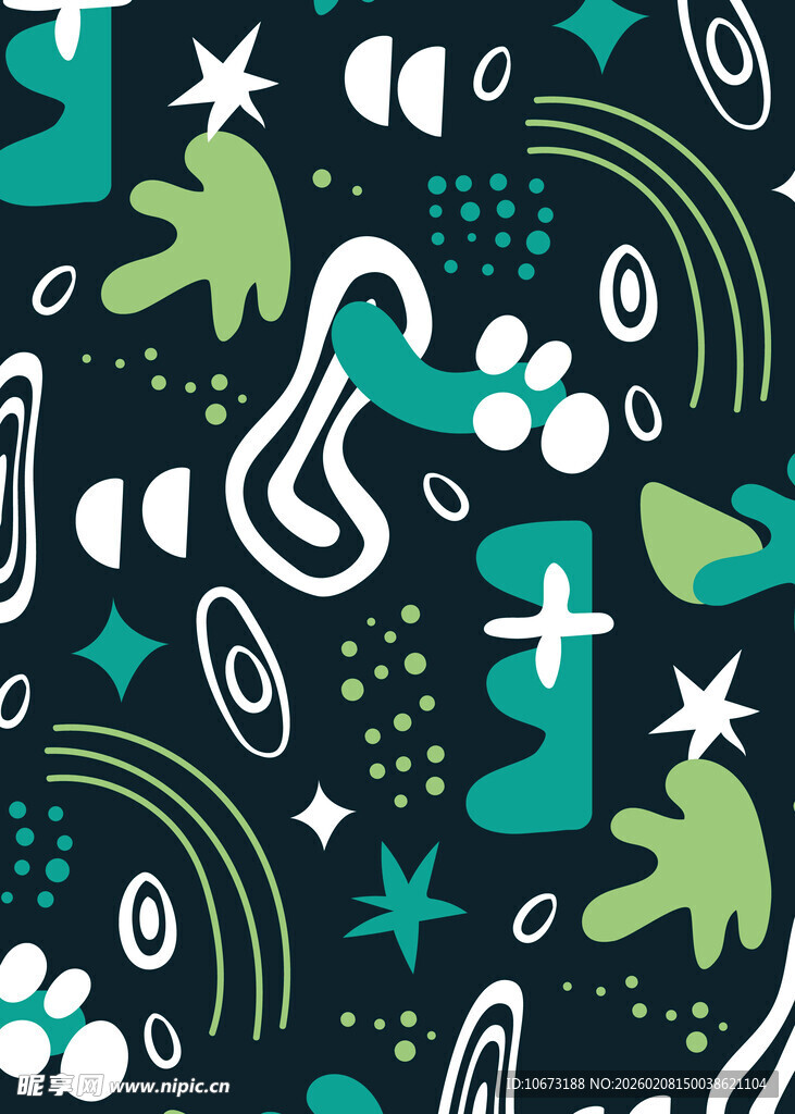 趣味外星元素卡通图案背景