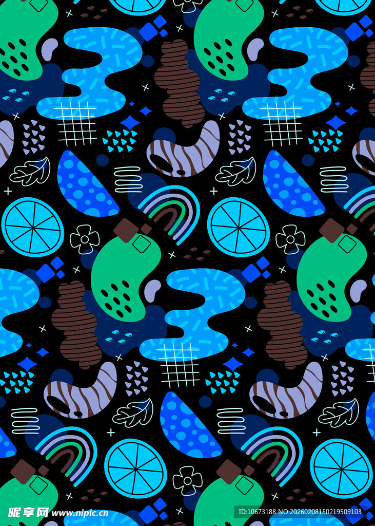 抽象几何彩色图案纹理