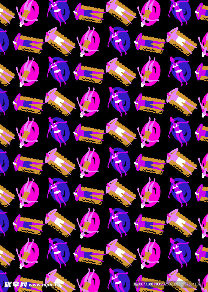 多彩糖果图案背景纹理