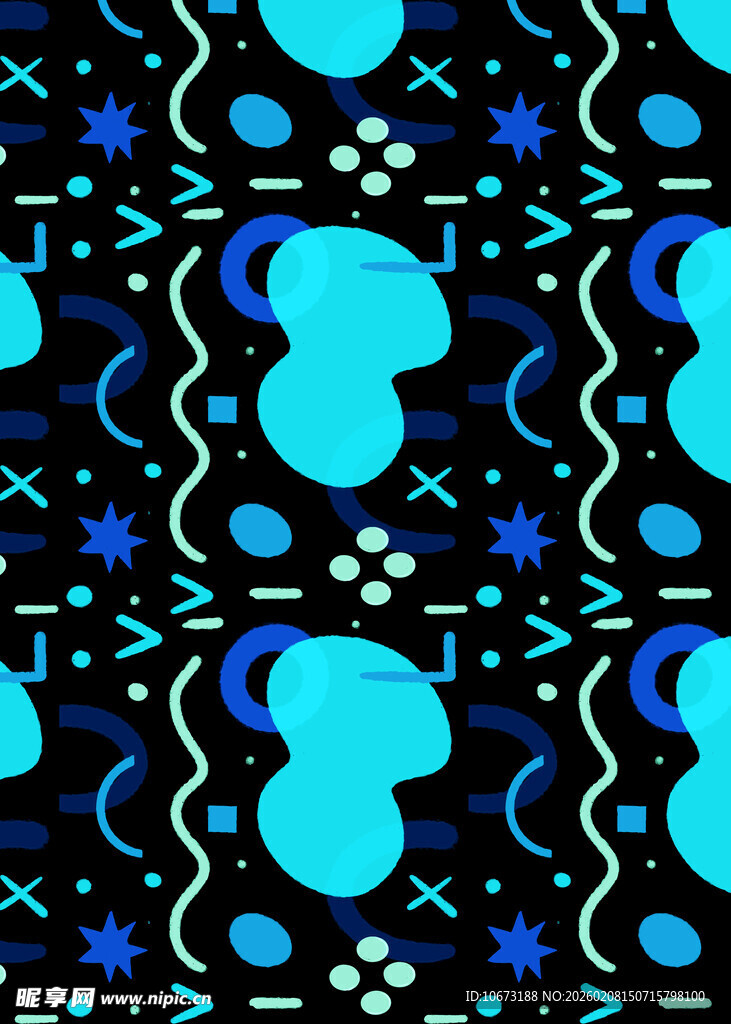 蓝黑几何图案抽象背景图