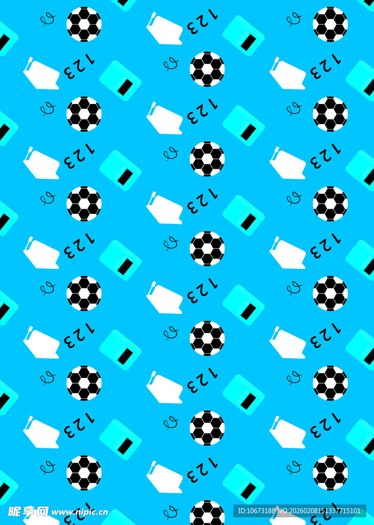 蓝色底几何图案无缝背景