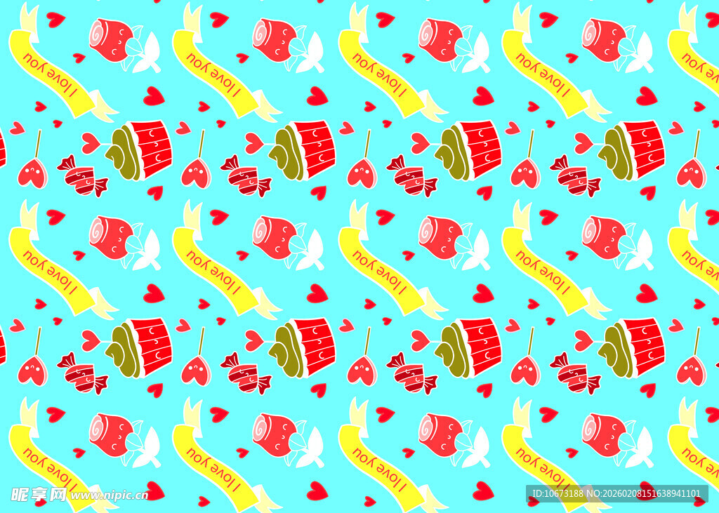 多彩糖果装饰图案背景