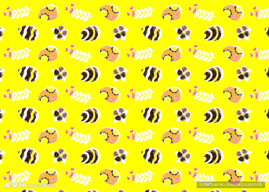 黄色蜜蜂香蕉图案背景