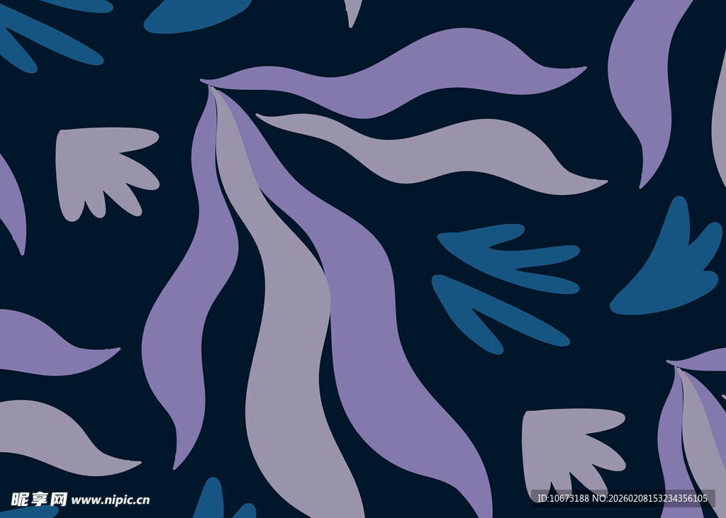 紫色叶形几何图案背景