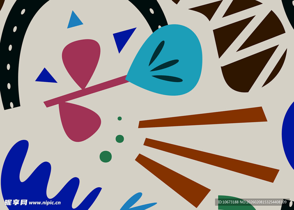 抽象几何图案艺术插画