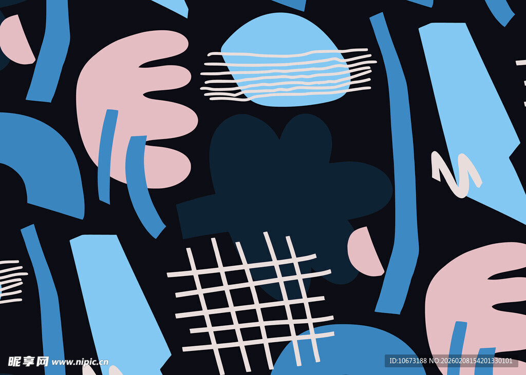 抽象几何手与图形艺术画