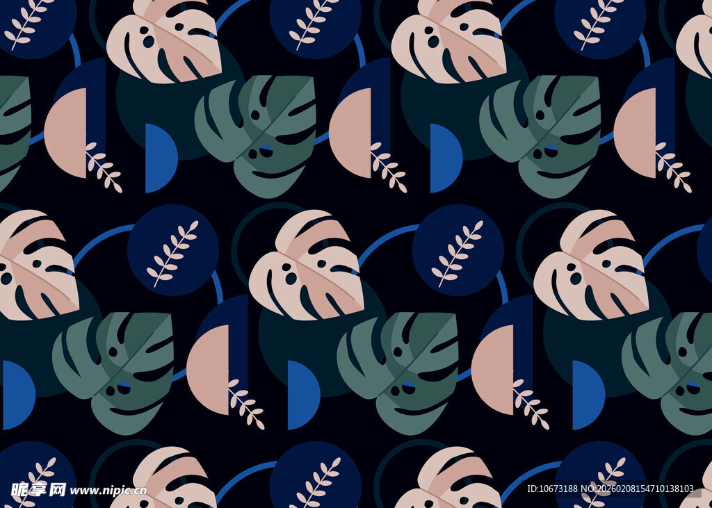 抽象植物图案背景纹理