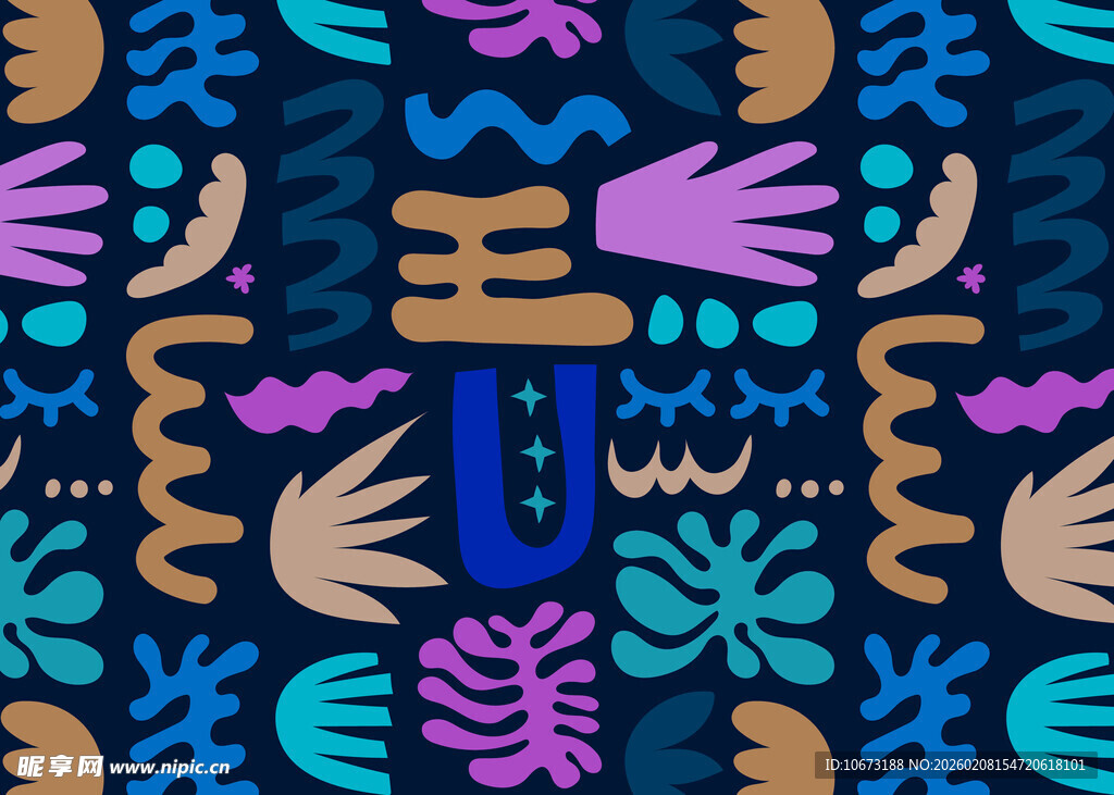 多彩抽象图案纹理背景