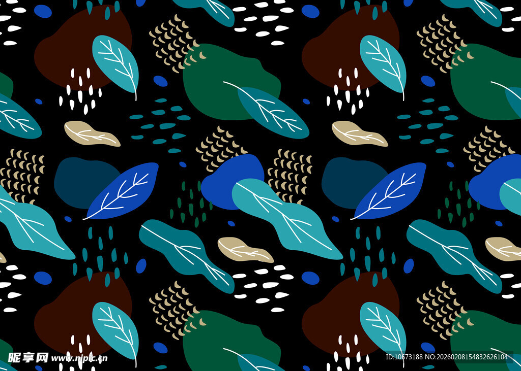 抽象树叶图案纹理背景