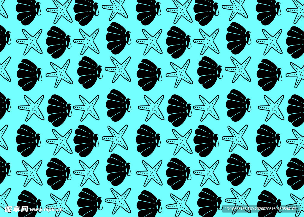 蓝底黑花纹几何图案背景