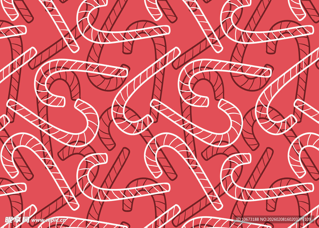 红色糖果棒图案背景