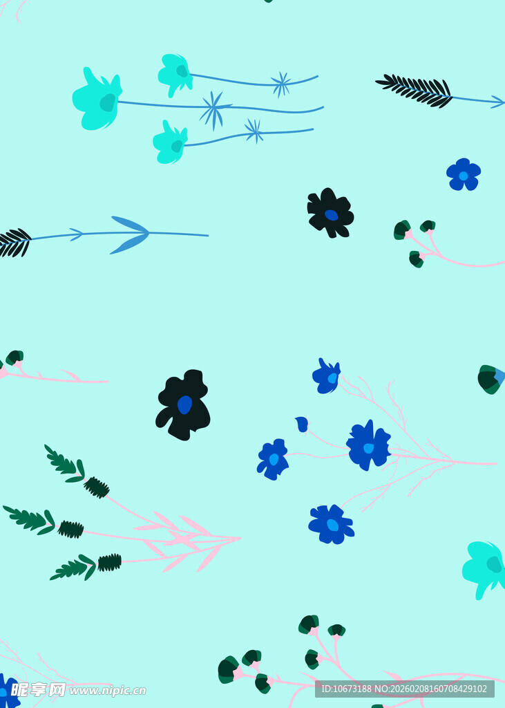 清新花卉图案背景