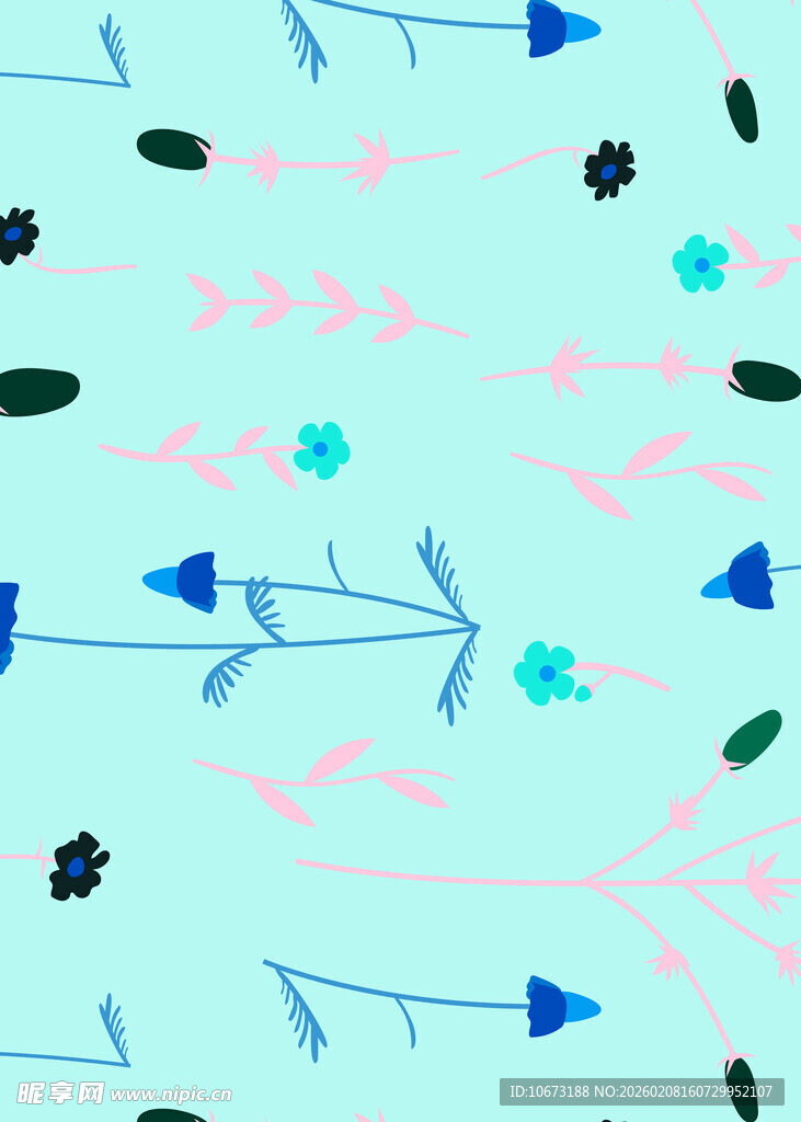 清新花卉图案背景