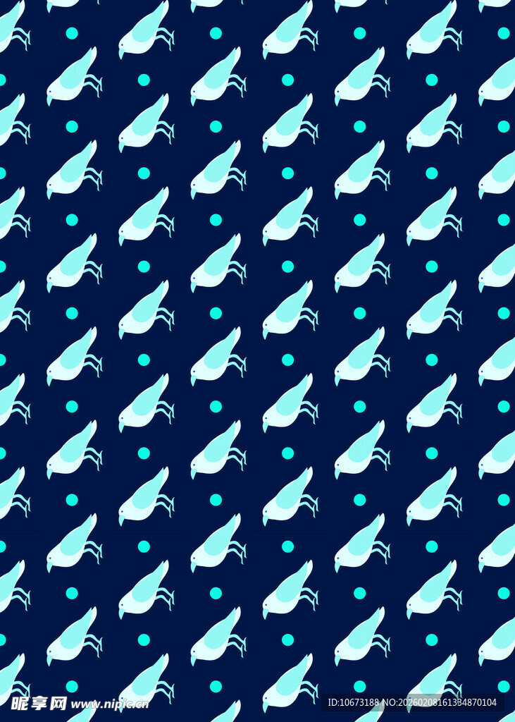 蓝色背景小鱼图案纹理