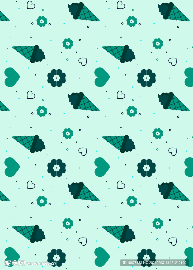 清新几何图案背景