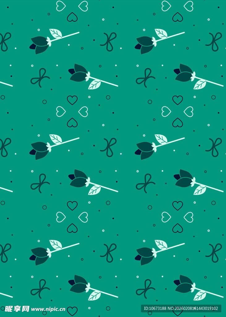 绿色底飞机图案无缝背景