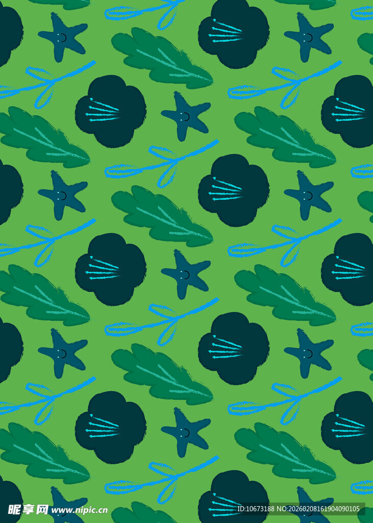 绿色飞机叶子图案背景