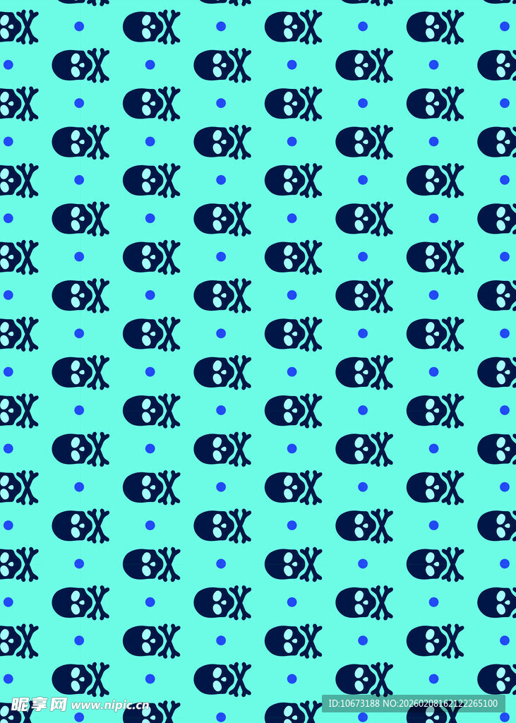 蓝绿底色黑猫图案纹理