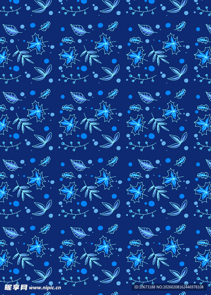 蓝色星空海洋元素图案