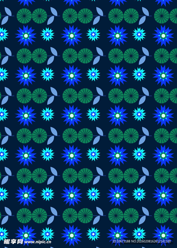 蓝绿相间几何图案纹理