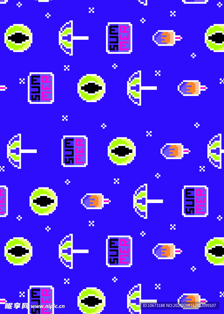 太空主题卡通图案背景