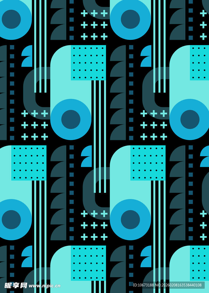 几何图案蓝黑背景纹理