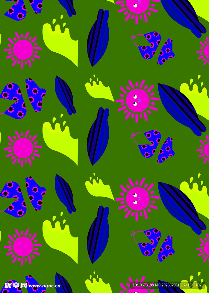 多彩花卉图案背景