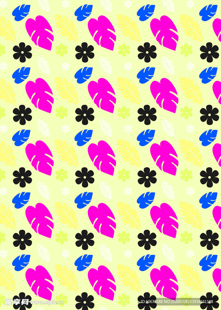 多彩花卉图案背景