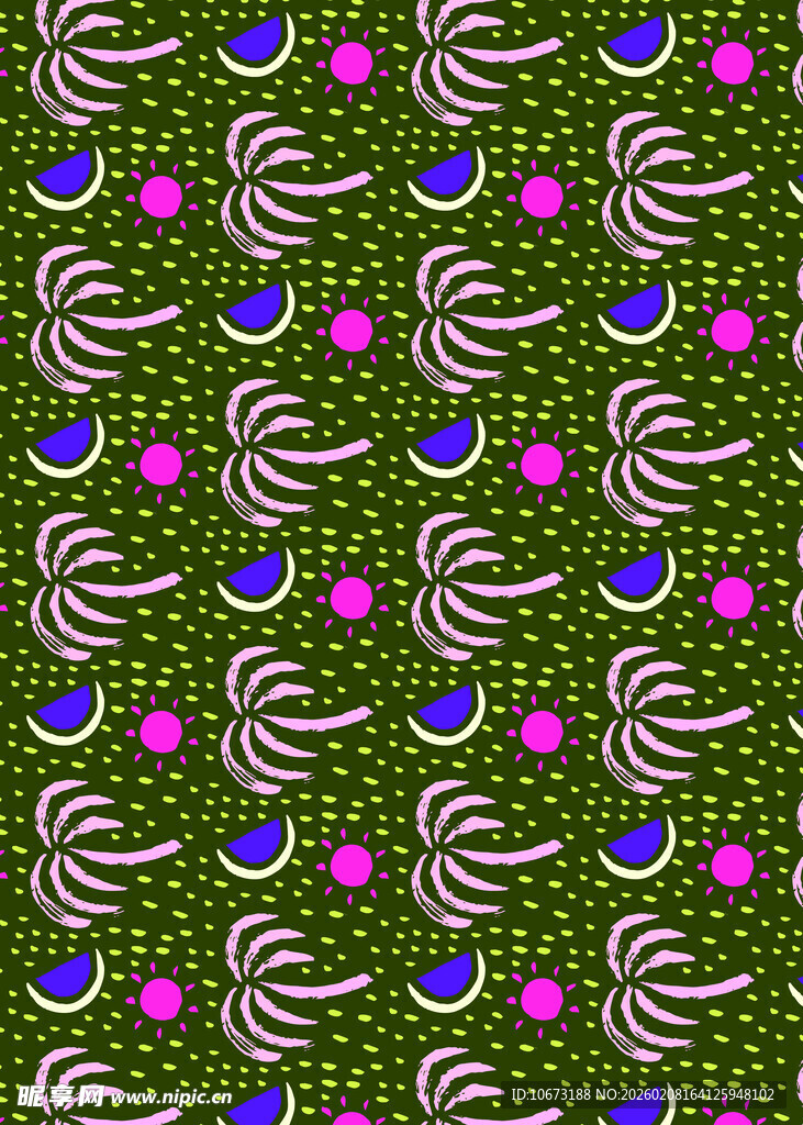 绿色花卉图案背景纹理