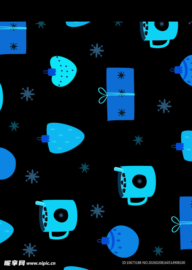 太空元素卡通图案背景