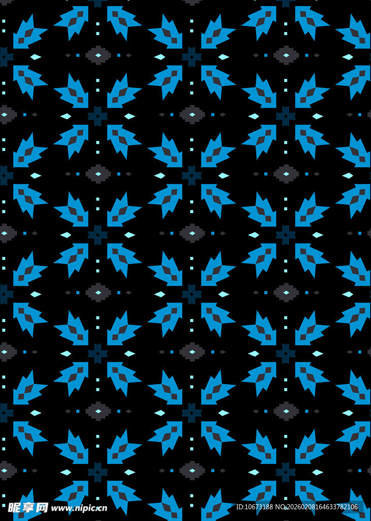 蓝色几何图案无缝背景