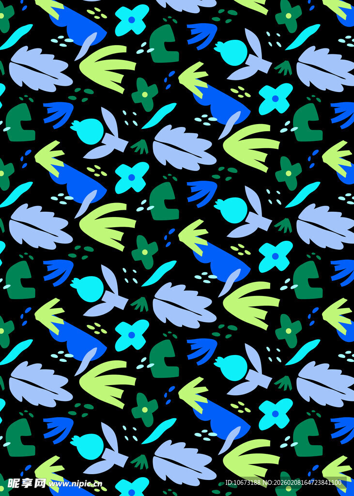 多彩动物图案布料纹理