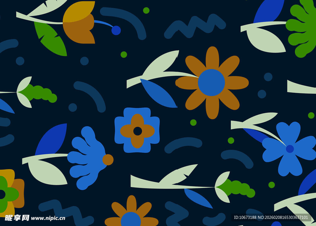 多彩花卉图案背景