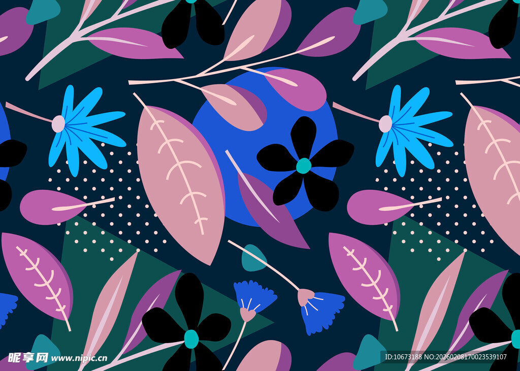 抽象花卉图案背景设计